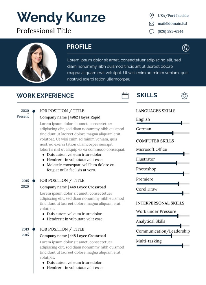 Resume Format Guideline Resume Formats And Free Off