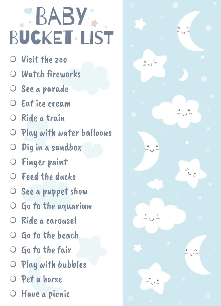 Baby Bucket List of Fun Free Google Docs Template