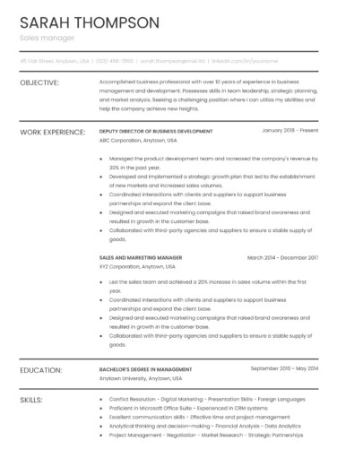 Basic Light Resume Free Google Docs Template