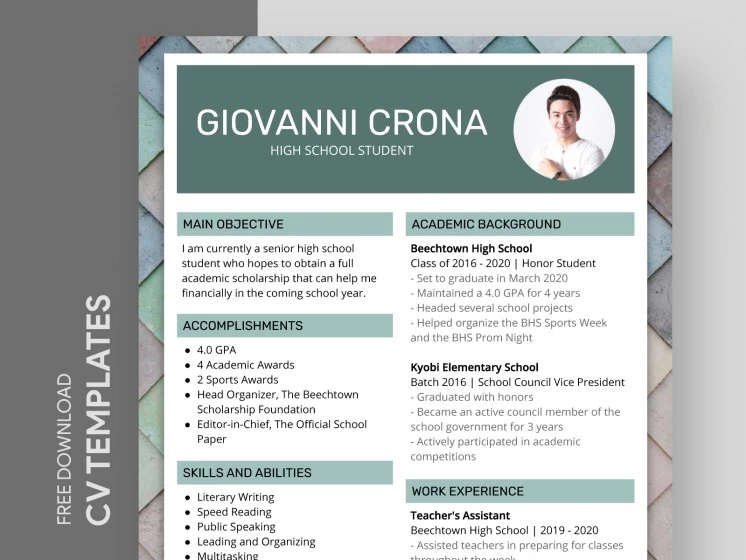 CV For Scholarship