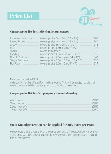 How much to charge for house cleaning: cleaning service price list