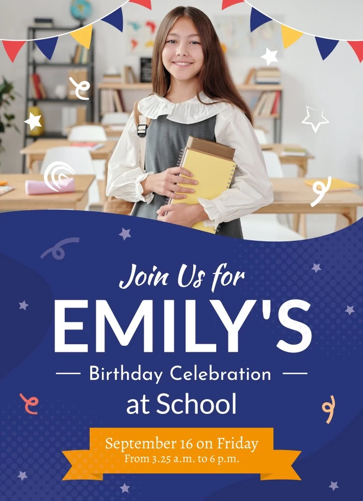 Child’s Birthday School Announcement Free Google Docs Template