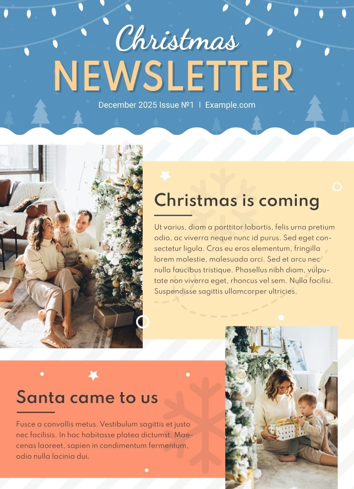 Christmas Newsletter Free Google Docs Template