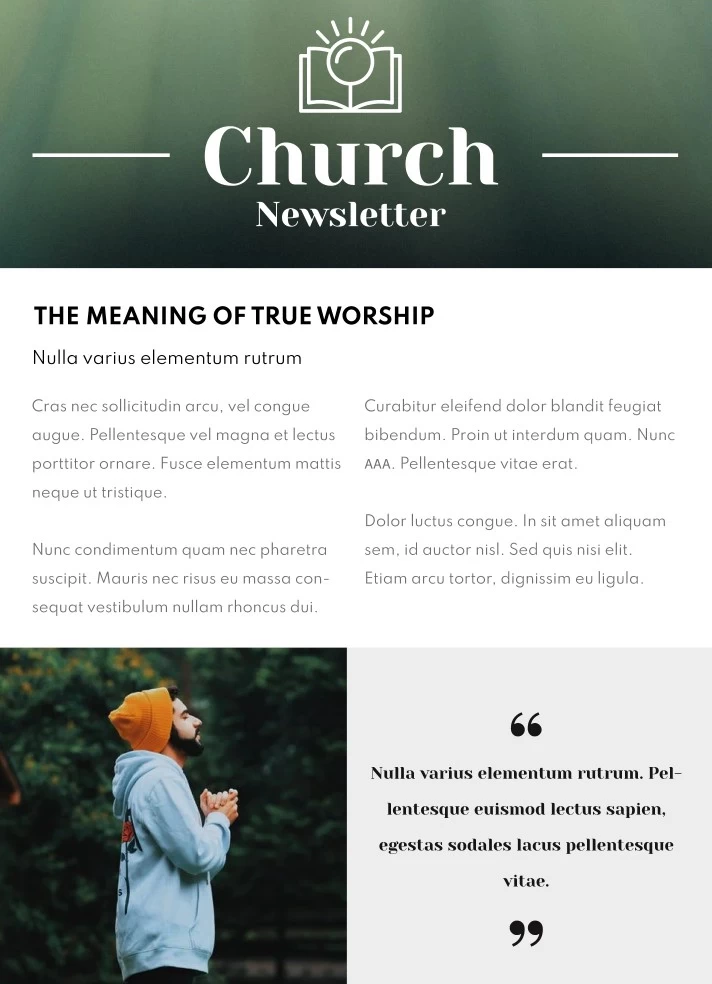 Church Fundraising Newsletter Free Google Docs Template