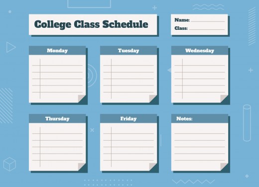 school schedule template