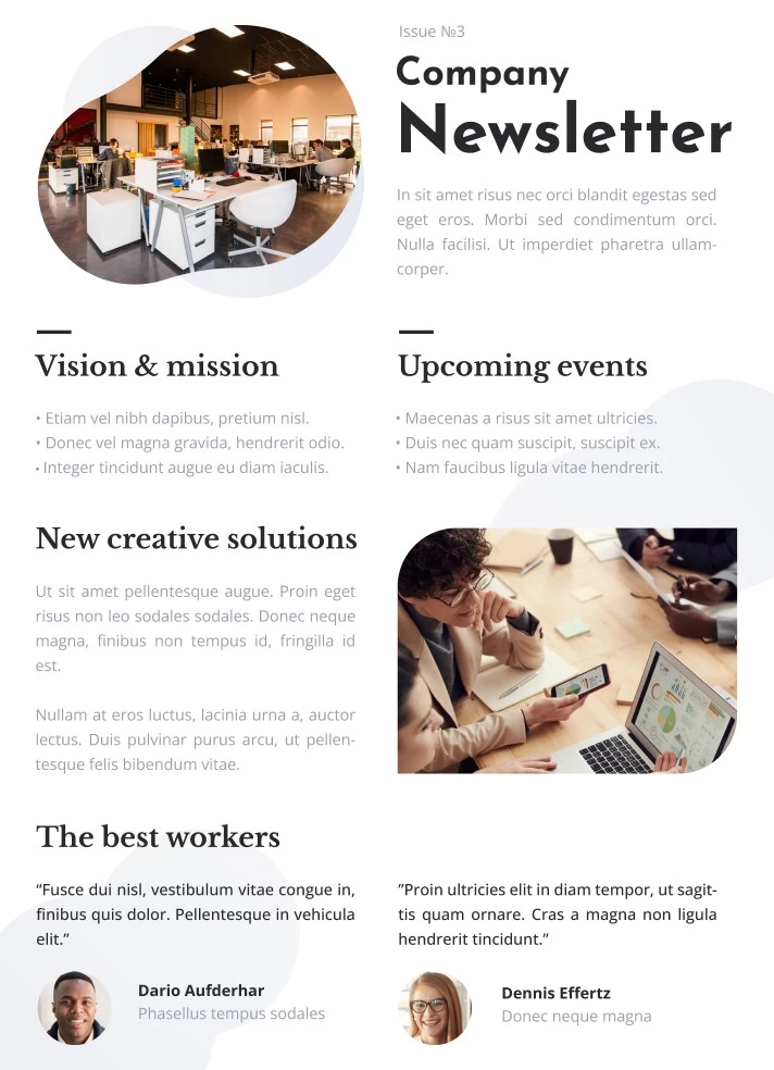 Business Update Newsletter Free Google Docs Template