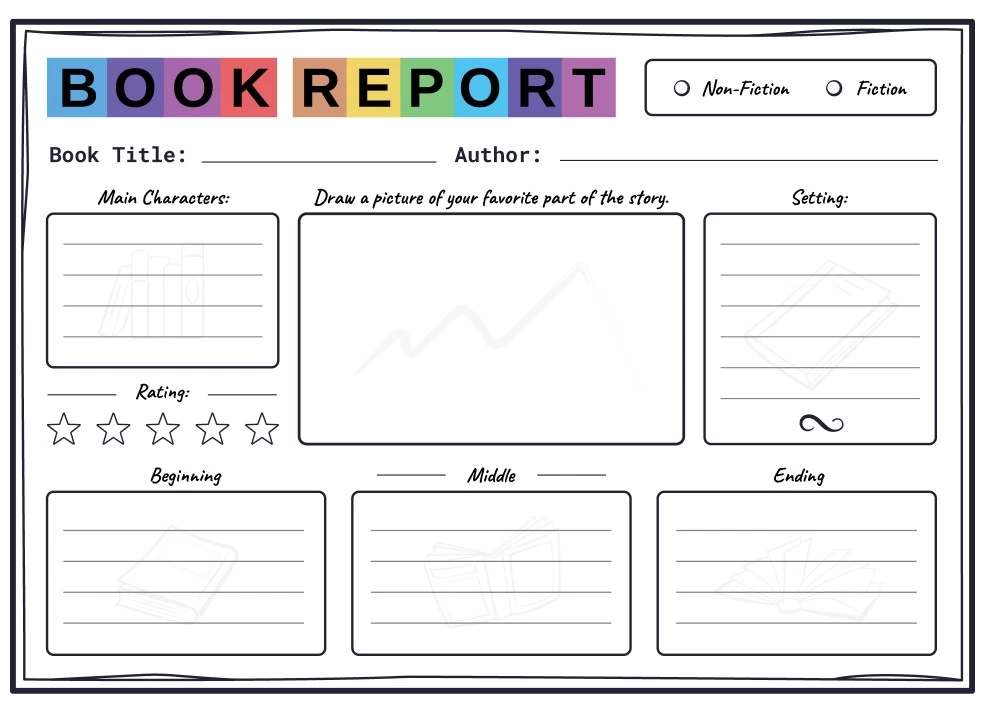 Elementary Book Report Free Google Docs Template