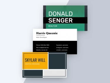 Free Modern Business Card Google Docs Templates