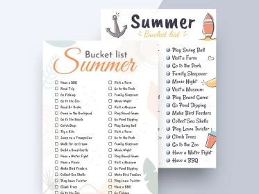 Free Summer Bucket List Google Docs Templates