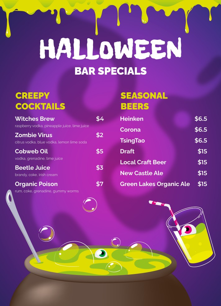 Kids Purple Halloween Drink