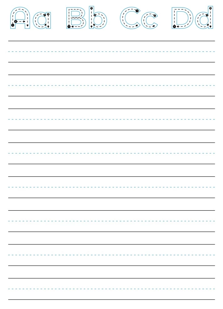Kindergarten Lined Paper Free Google Docs Template