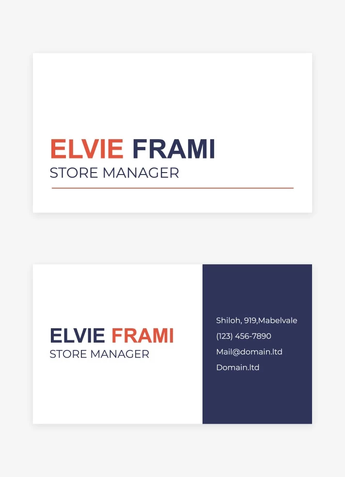 Manager Business Card Free Google Docs Template