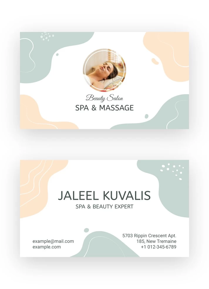 Massage SPA Business Card Free Google Docs Template