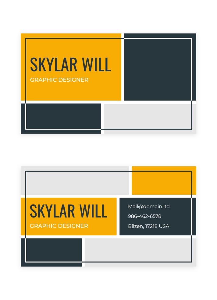 Minimalist Business Card Free Google Docs Template
