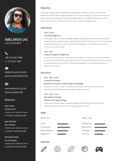 Minimalistic Resume Free Google Docs Template
