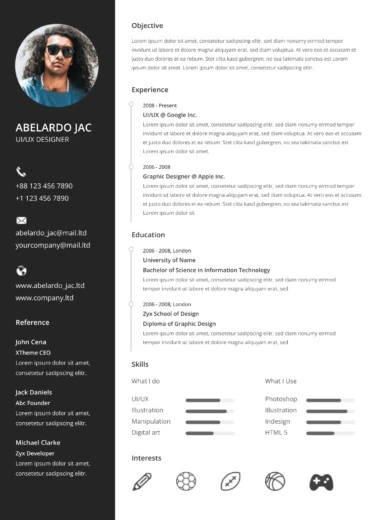 Minimalistic Resume Free Google Docs Template