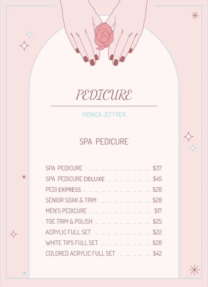 Nail Price List Free Google Docs Template