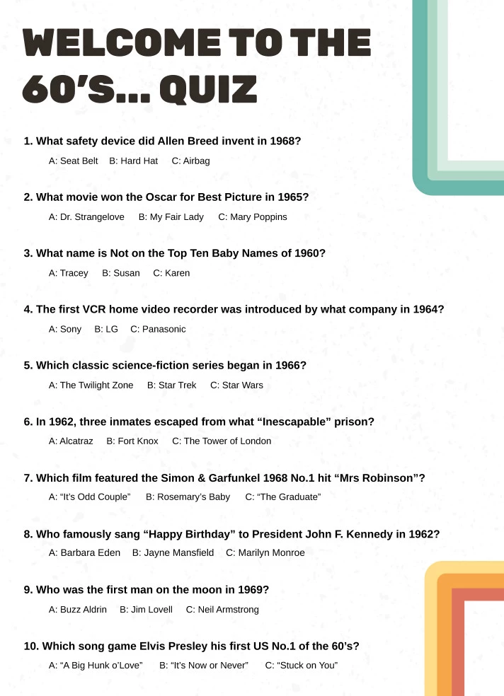 Word Quiz Free Google Docs Template