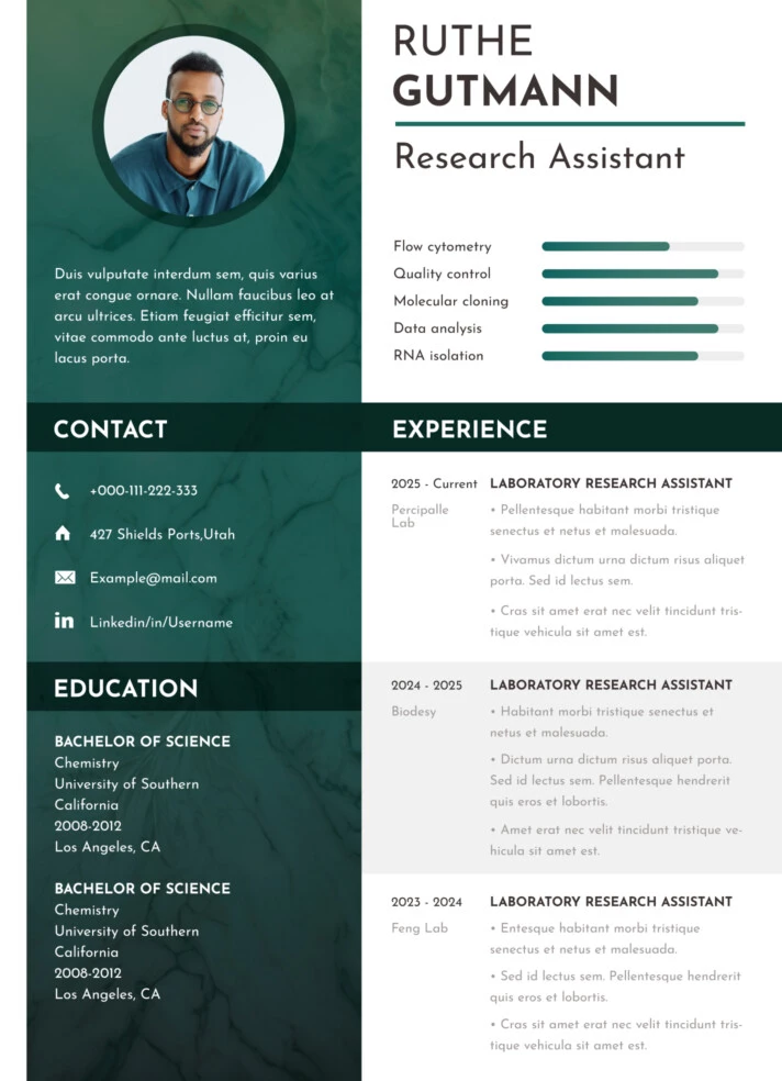 Research Assistant Resume Free Google Docs Template
