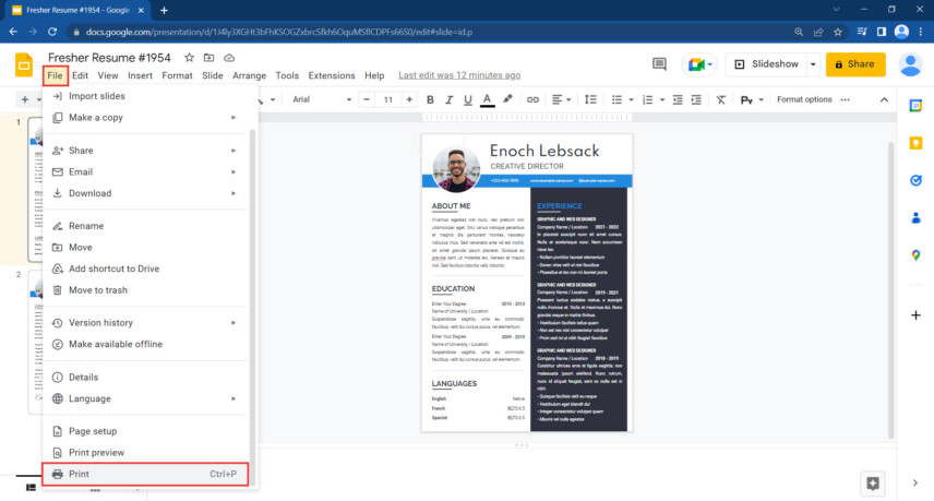 How to Save Google Docs in PDF for Print