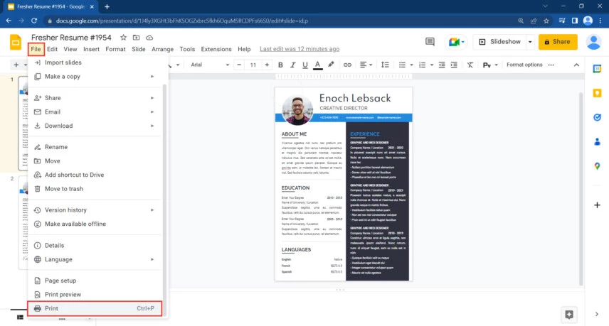 How to Save Google Docs in PDF for Print