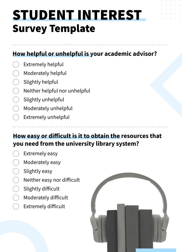 Student Interest Survey Free Google Docs Template