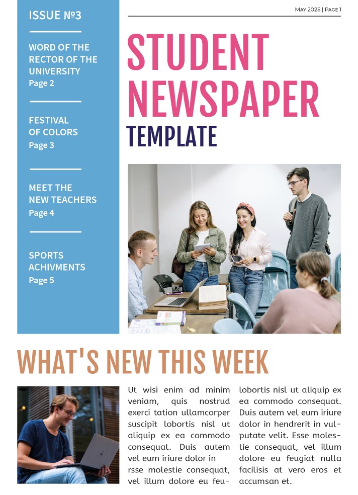 Student Newspaper Free Google Docs Template