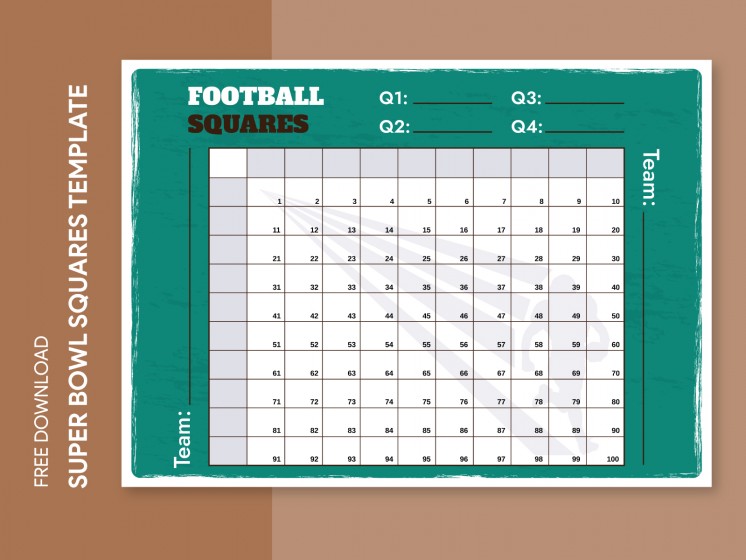 Super Bowl LVIII Squares Free Google Docs Template 