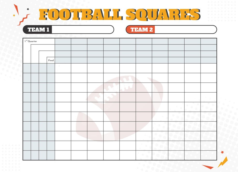 Thanksgiving Football Squares Game Free Google Docs Template