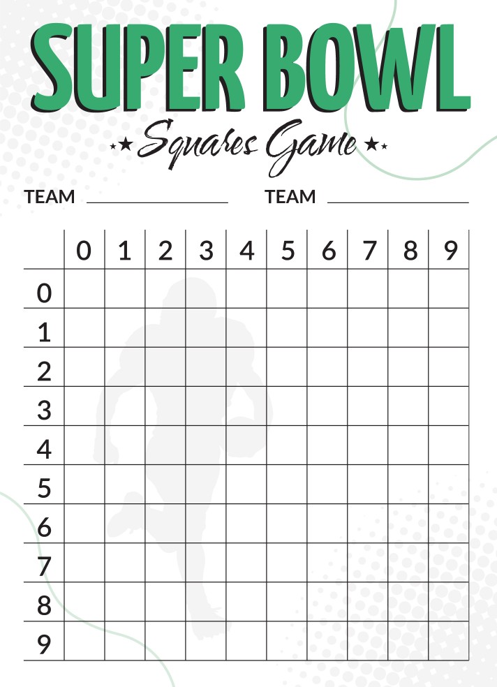 Super Bowl Betting Squares Free Google Docs Template 