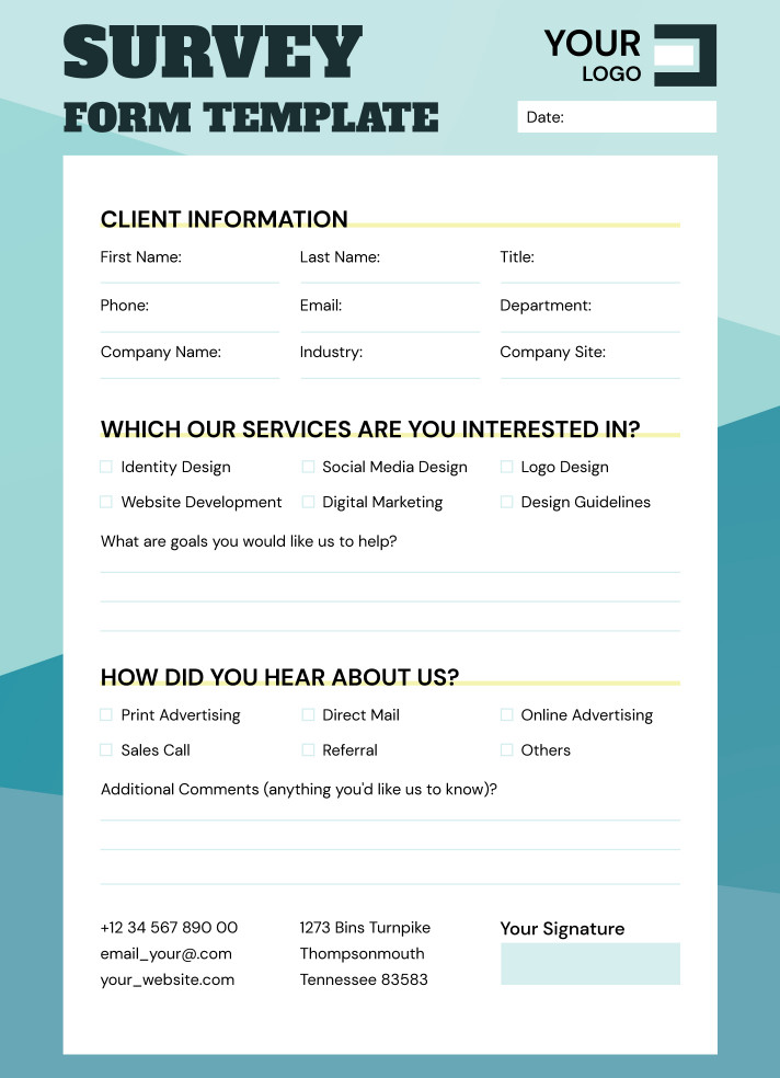 Survey Form Free Google Docs Template