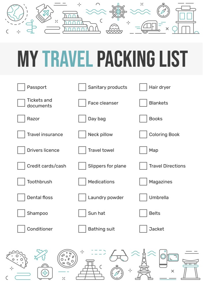Voyage Packing List Free Google Docs Template