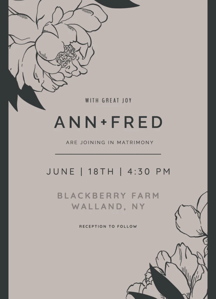 Vintage Wedding Invitation Free Google Docs Template