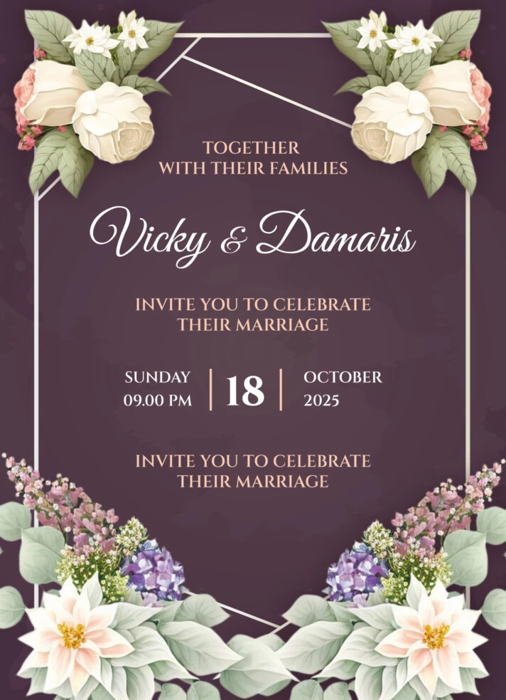 Elegant Wedding Invitation Free Google Docs Template