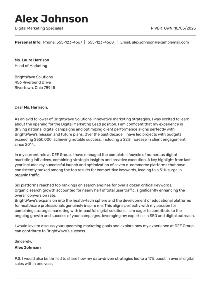 Application Letter Free Google Docs Template