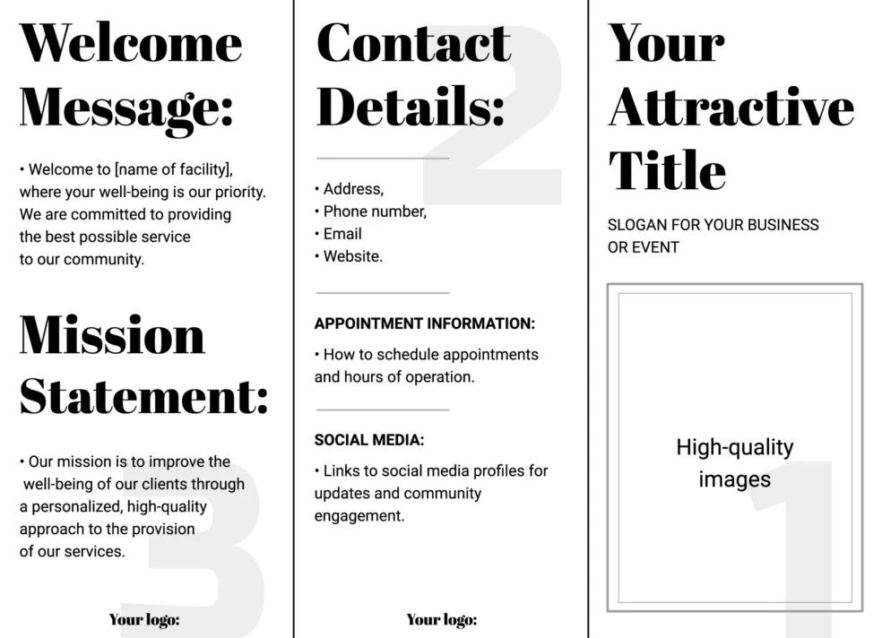 Blank Brochure Free Google Docs Template