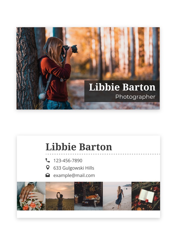 Photographer Business Card Free Google Docs Template