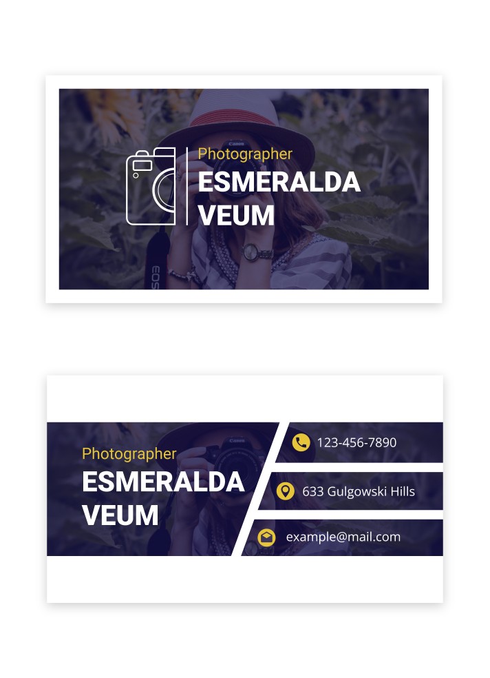 Photographer Business Card Free Google Docs Template