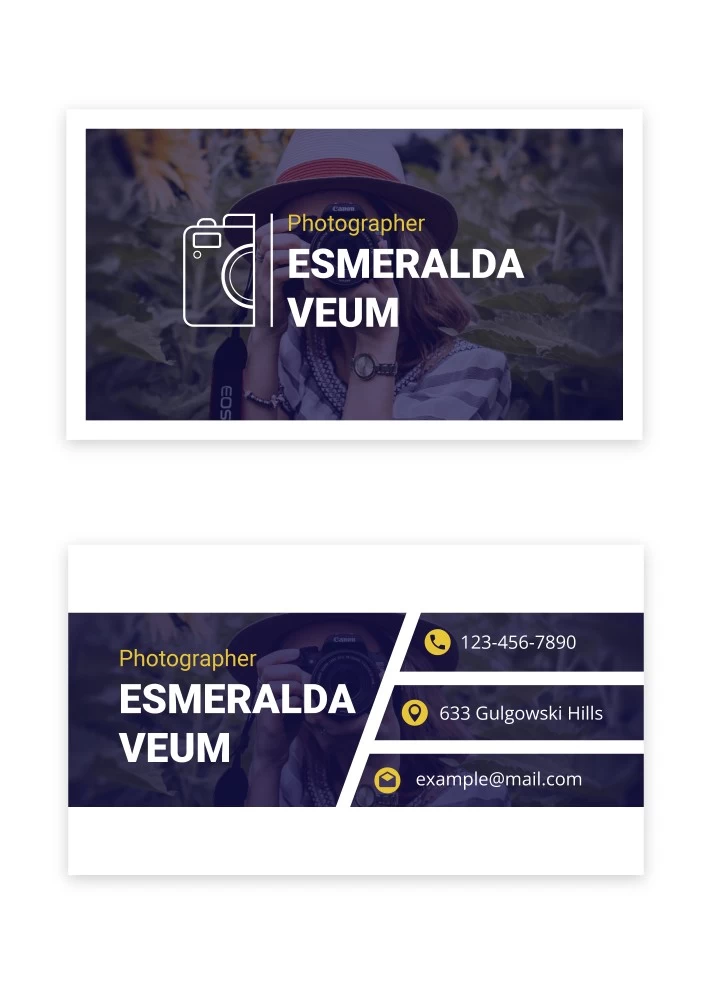 Photographer Business Card Free Google Docs Template