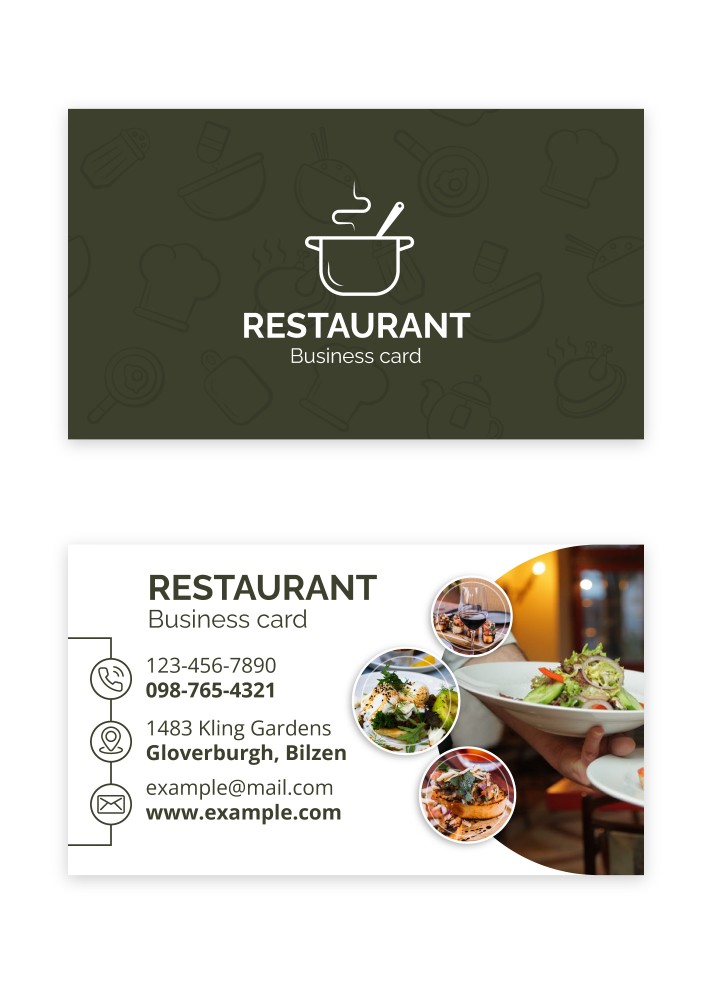 Diner Restaurant Business Card Free Google Docs Template