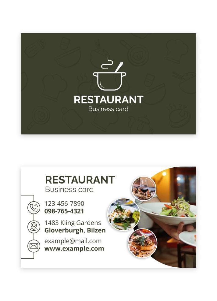 Diner Restaurant Business Card Free Google Docs Template