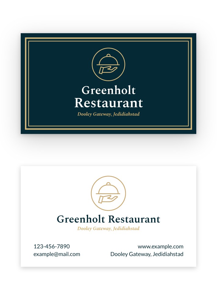 Italian Restaurant Business Card Free Google Docs Template