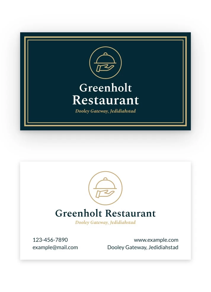 Italian Restaurant Business Card Free Google Docs Template