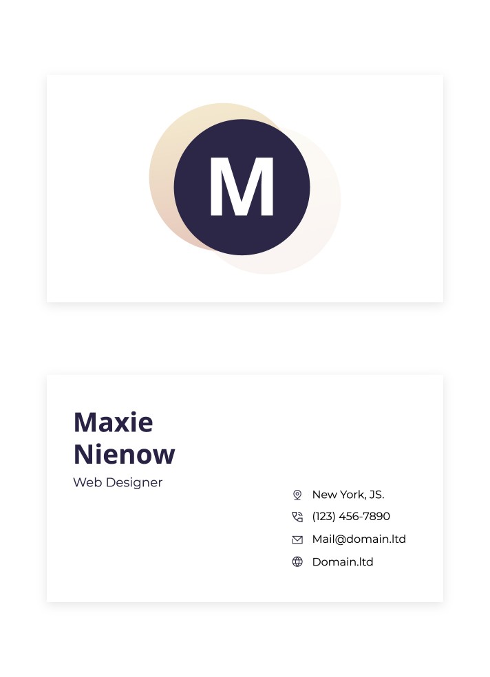 Minimalist Business Card Free Google Docs Template