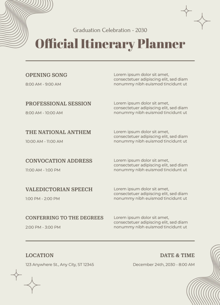 Business Travel Itinerary Free Google Docs Template