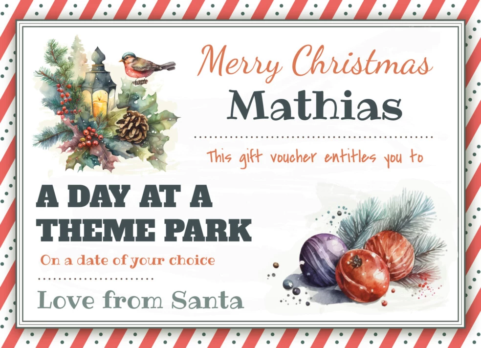 Christmas Gift Certificate Free Google Docs Template