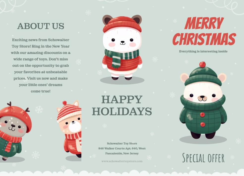 Christmas Tri Fold Brochure Free Google Docs Template