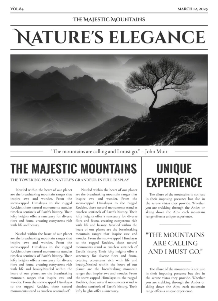 Classy Elegant Newspaper Free Google Docs Template