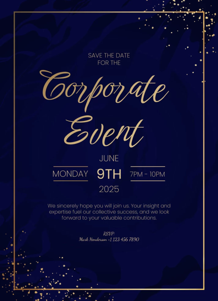 Corporate Event Invitation Free Google Docs Template