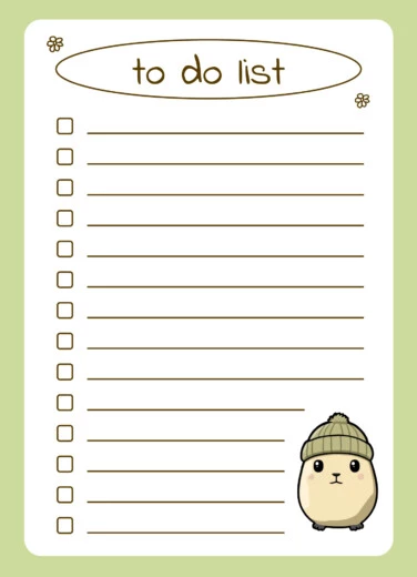 Cute To Do List Free Google Docs Template